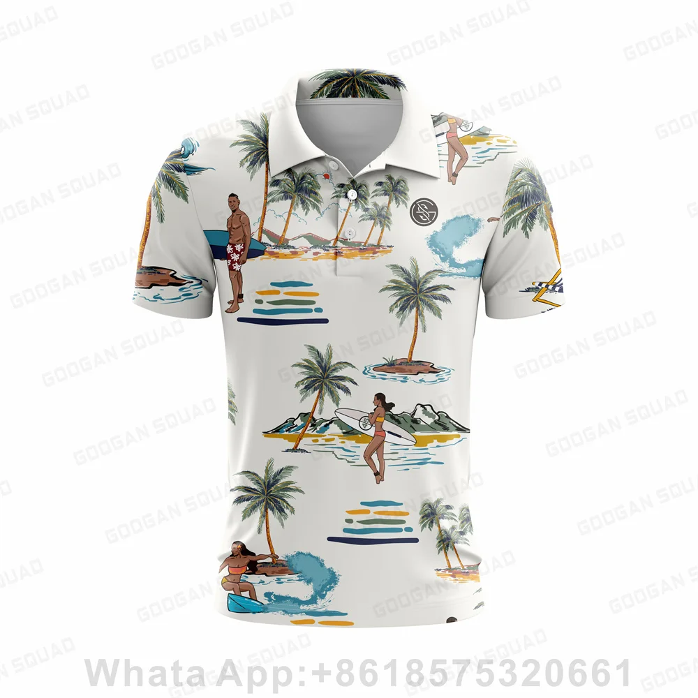 Men'S Fashion Golf Clothing - 2023 Neues Sommer-Poloshirt im Hawaii-Stil für