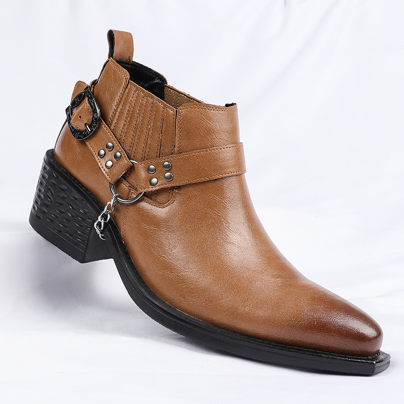 Chelsea Boots Men - Neue braune/schwarze Stiefel aus Rindsleder mit