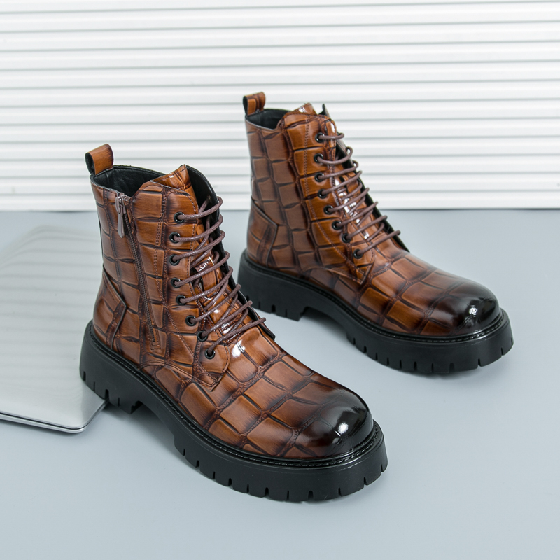Chelsea Boots Men - Sommer Herren Mode Chelsea Stiefel Schwarz