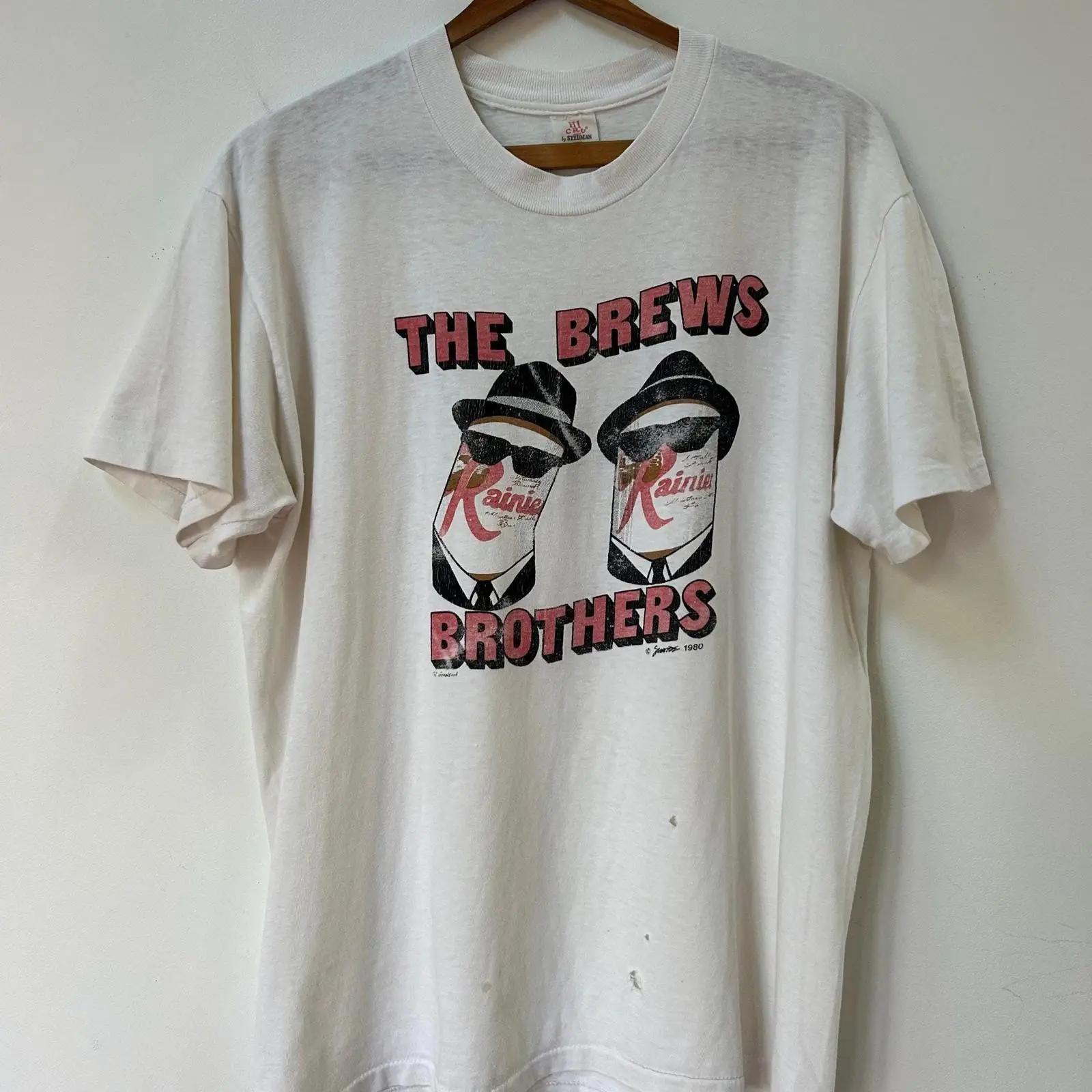 Mens Fashion In 1980S - Vintage 1980er THE BREWS BROTHERS T-Shirt,