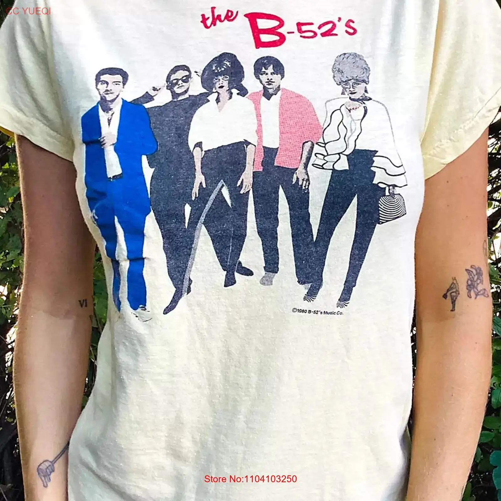 Mens Fashion In 1980S - Remake 1980er B52s T-Shirt Rockband Natural