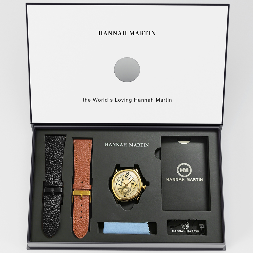 Men'S Fashion Box - HANNAH MARTIN Hochwertige Herrenuhr Kreatives Leder
