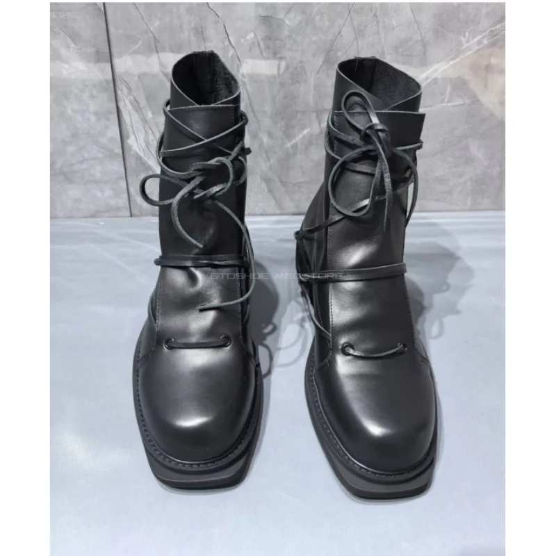 Chelsea Boots Men - Schwarze kurze Stiefel aus echtem Leder