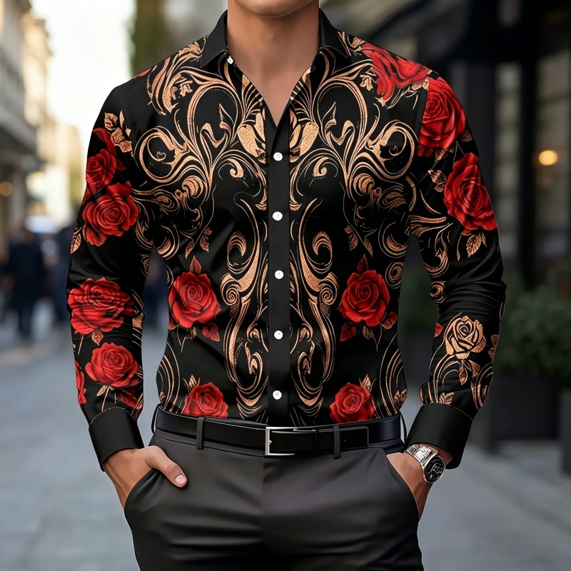 Men'S Fashion 2026 - 2026 Neues Herrenhemd: Modisches bedrucktes Hemd