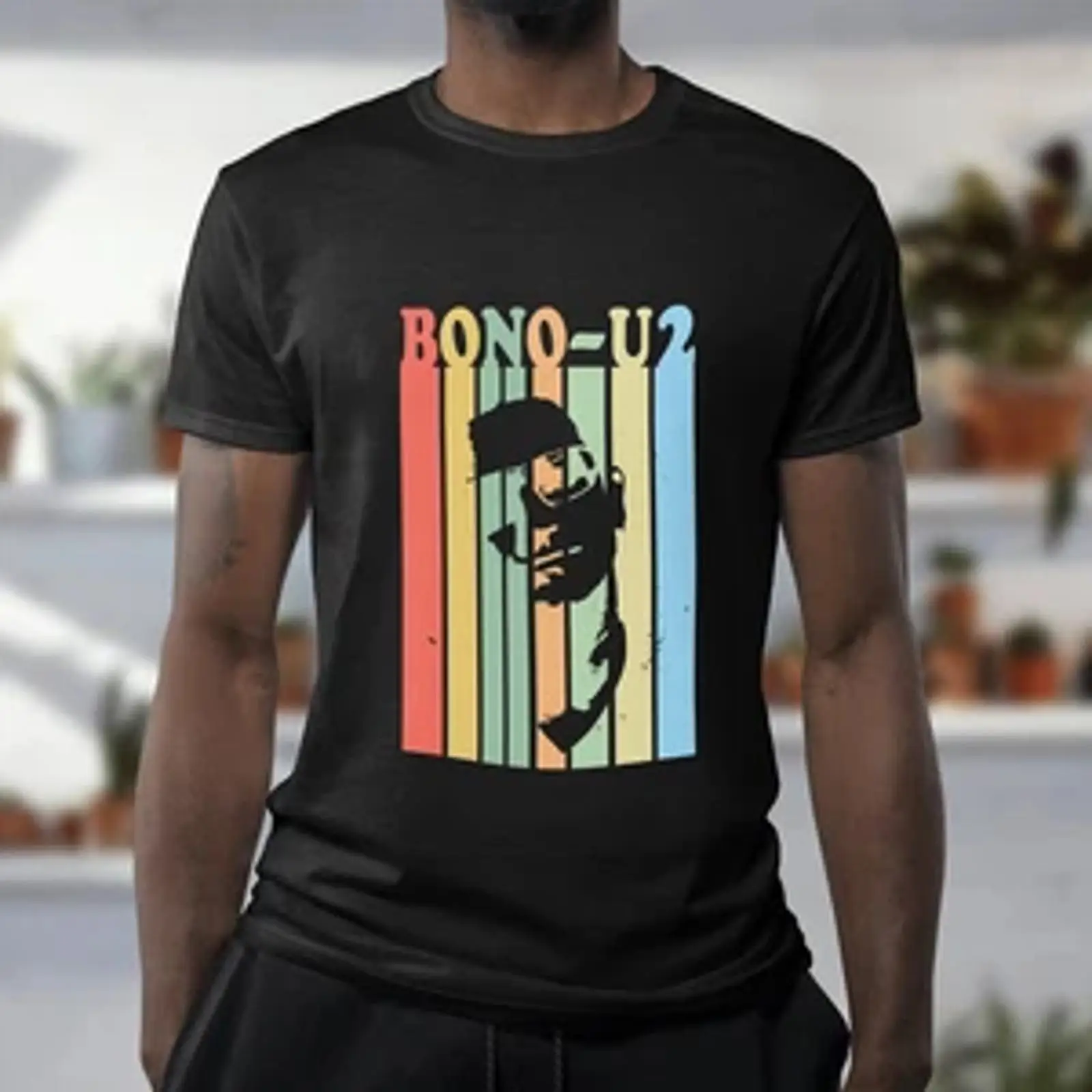 Mens Fashion In 1980S - BONO U2 T-Shirt, Musiklegende, 80er-Jahre-Band, irischer