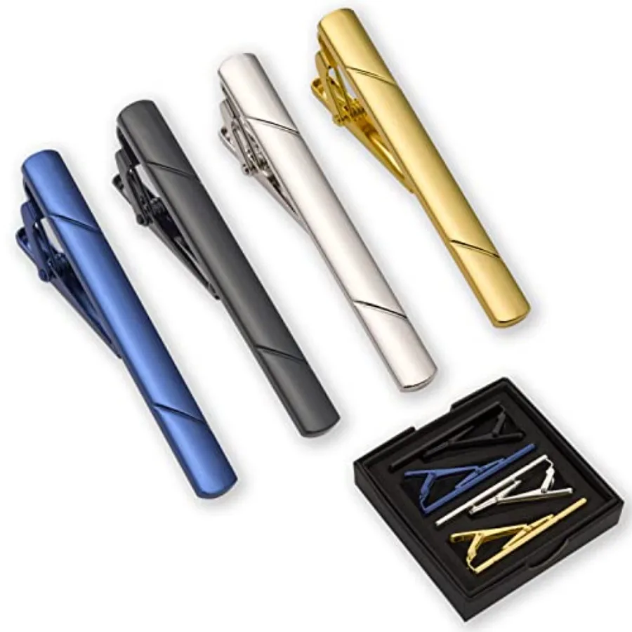 Men'S Fashion Box - 4 Stück Krawattenklammern für Herren, Krawattennadel