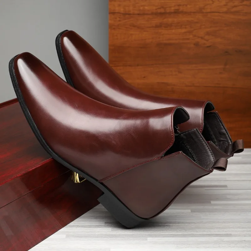 Chelsea Boots Men - Neue Herrenstiefel Klassiker Chelsea Stiefel Luxus