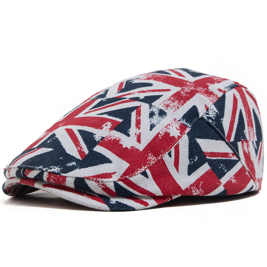 Neue Union Jack Print Flat Cap – Men'S Fashion Gq Bewertung und Preis