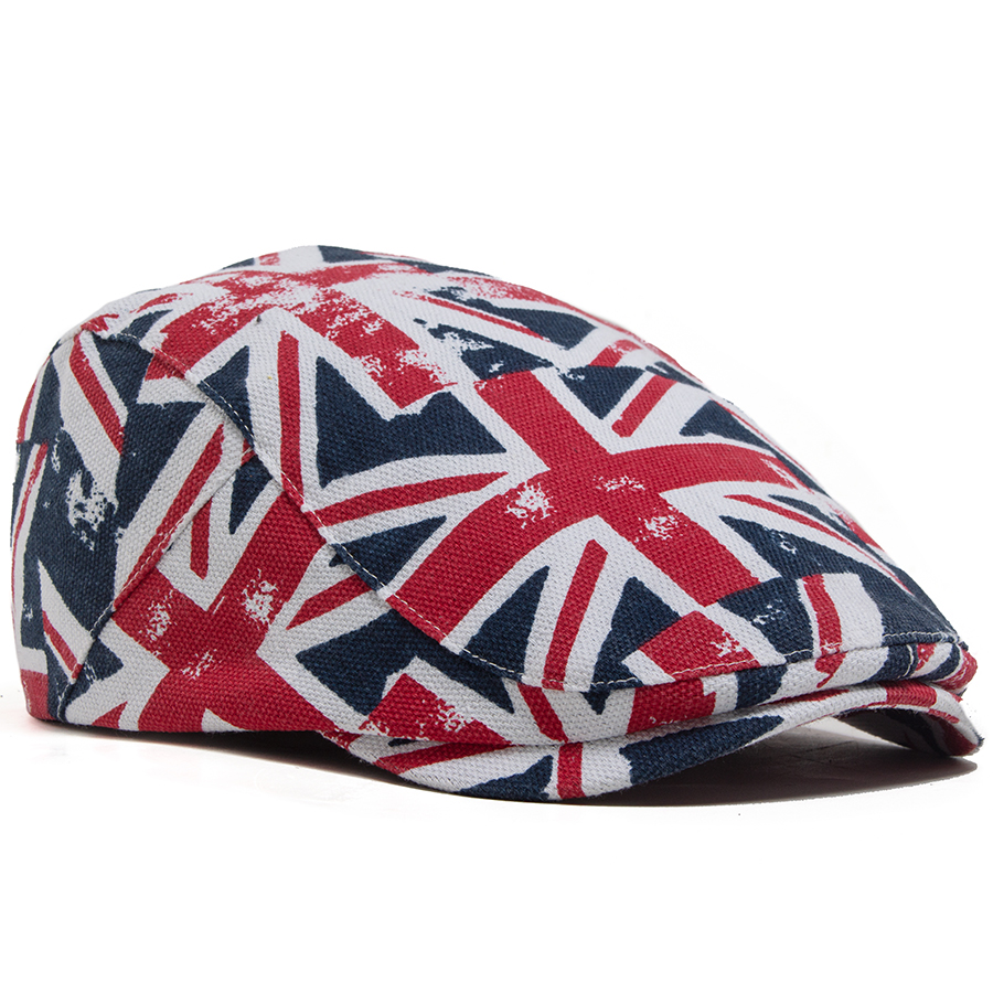 Neue Union Jack Print Flat Cap – Men'S Fashion Gq Bewertung und Preis