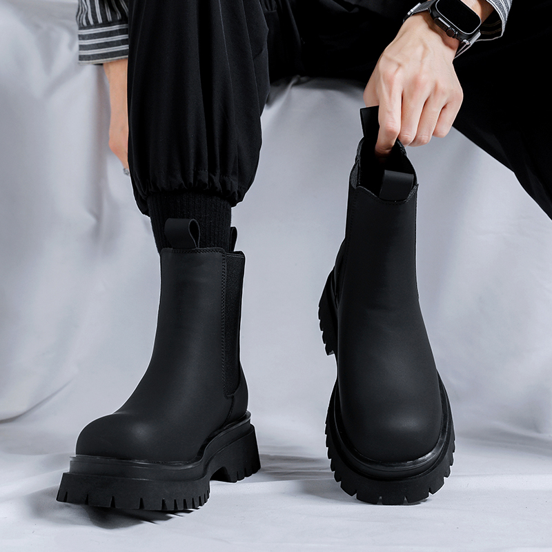 2026 Plateau Schwarze High-Top – Chelsea Boots Men Bewertung und Preis